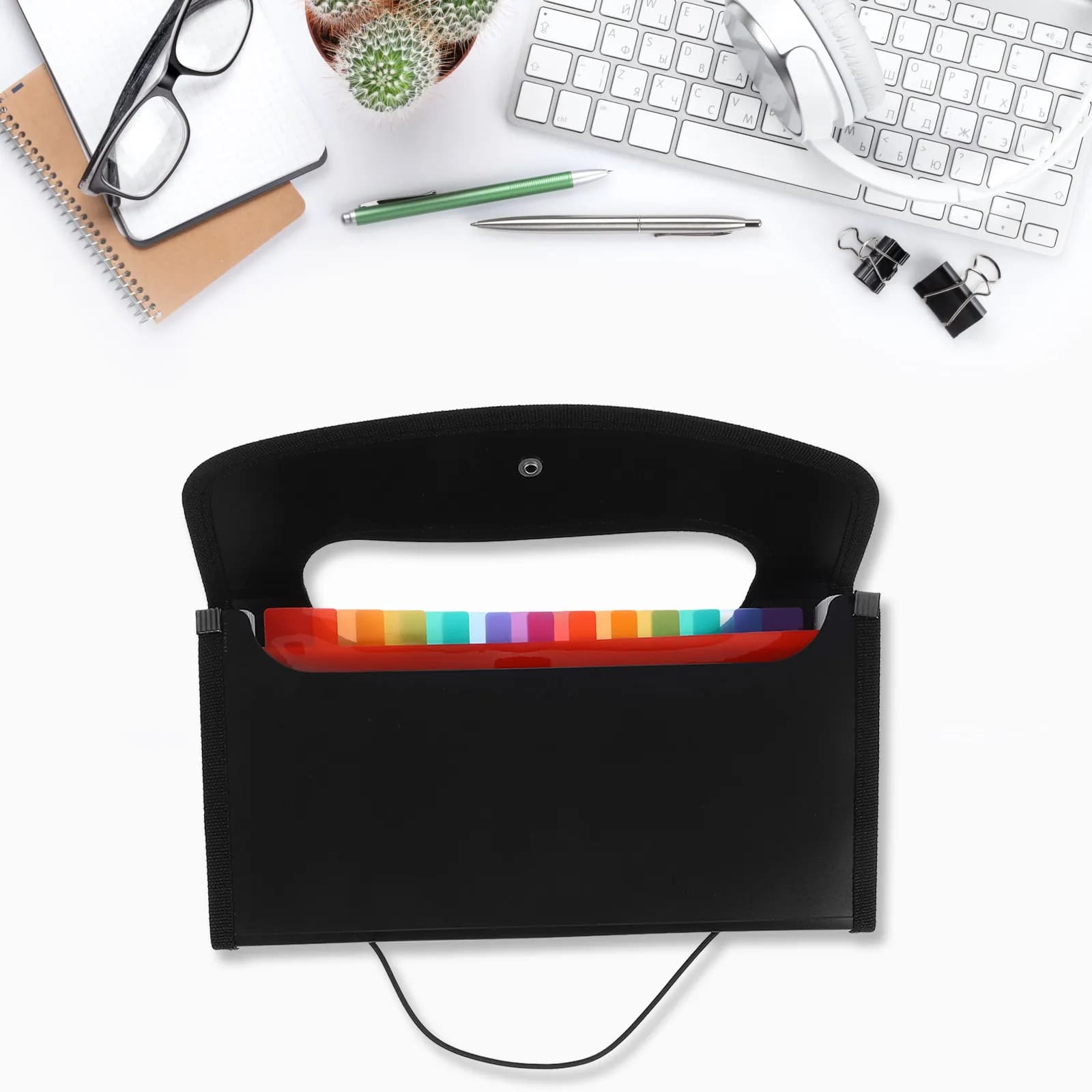 Organizzatore per Documenti a 13 Tasche, Portadocumenti Espandibile per Ricevute, Documenti Importanti, Ufficio Finanza, Scuola, Casa