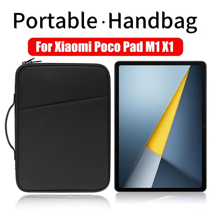 Borsa a tracolla per tablet Xiaomi Poco Pad M1 12.1 X1 11.2 11 pollici SE, custodia universale per laptop, borsa a mano per Redmi Pad 2, accessori per custodia