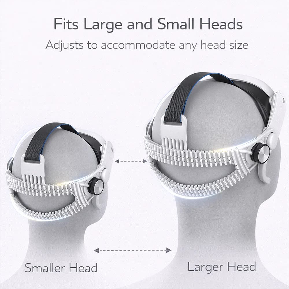 Cinturino Ergonomico Morbido con Cuscinetto per Quest 3/Quest 3S, Fascia Regolabile Universale per un Comfort Migliorato