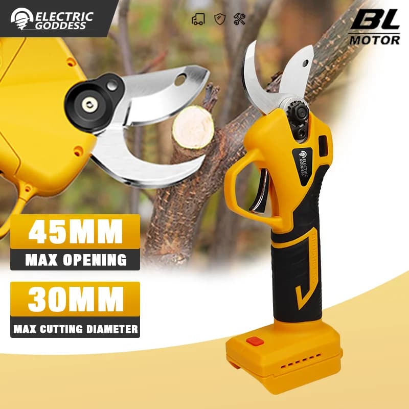 Cesoie elettriche da potatura elettriche senza spazzole da 30 mm Cesoie per alberi da frutto Strumenti da potatura da giardino per batteria Dewalt 18V