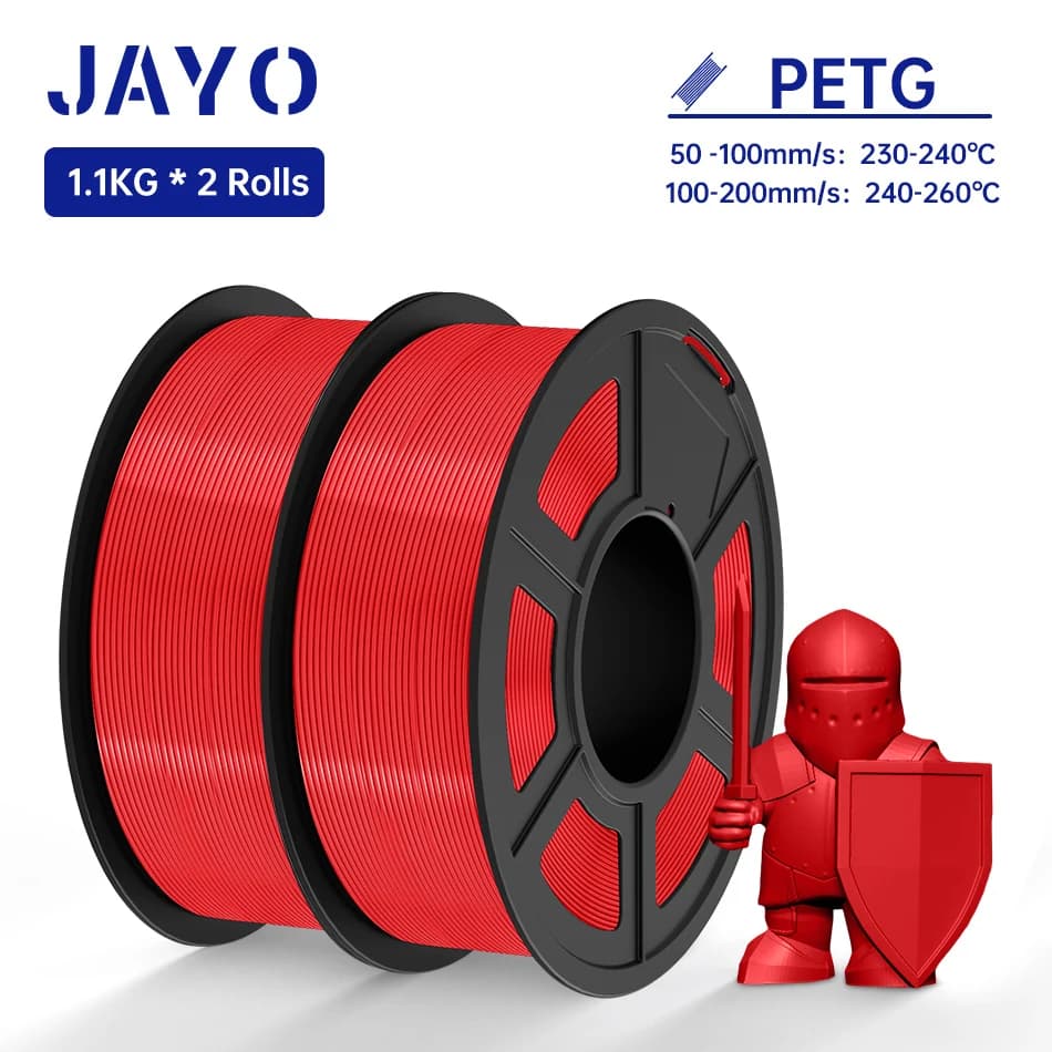 3D JAYO PETG PLA PLUS ABS Filament from 1.75 mm 2 highly transparent multiple color plastic rolls for all FDM 3D printing