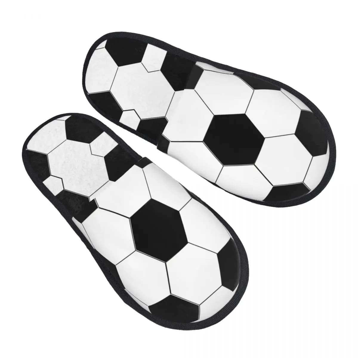 Custom Football Soccer House Slippers Women Soft Memory Foam Slip On Bedroom Slipper Shoes