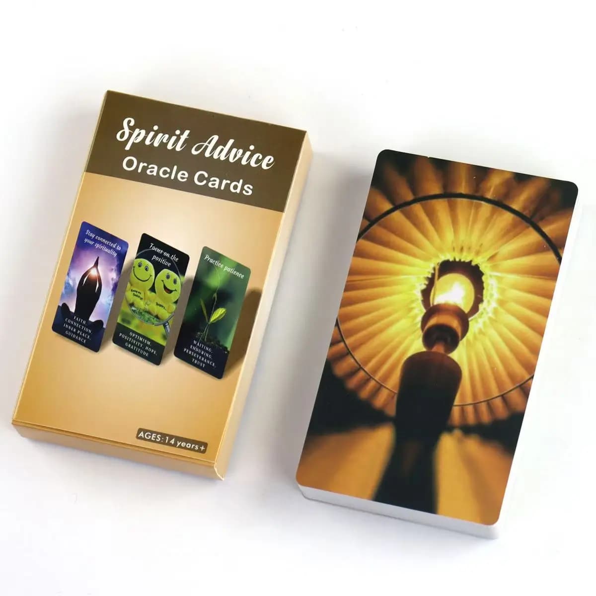 Mazzo Oracle Spirit Consice da 10,3 * 6 cm 47 carte Oracle con parole chiave su carte