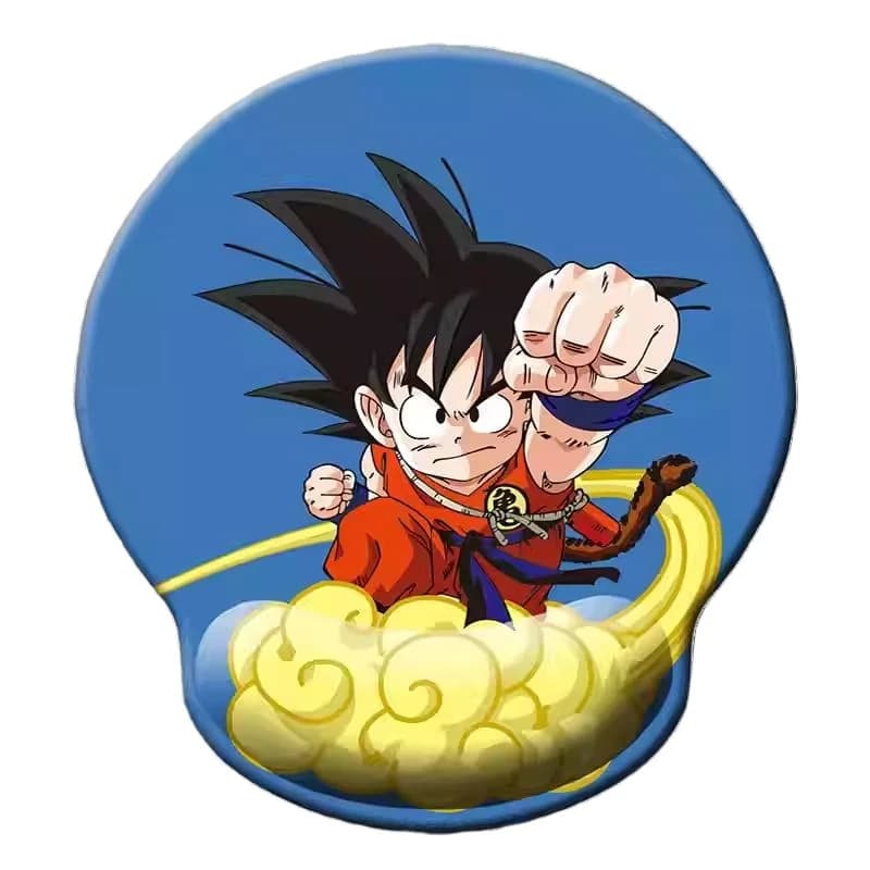 Dragon Ball Son Goku Cartoon Cute 3D Mouse Pad 2D Office Desktop Anti-Slip Silicone Wrist Pad Animation Peripheral Wholesale