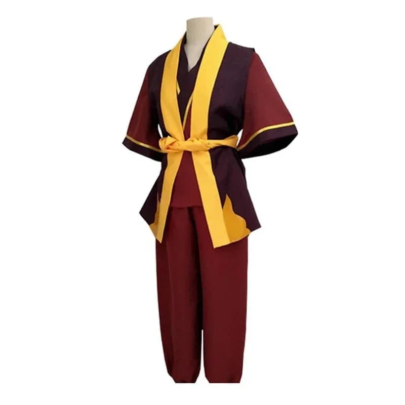 Gioco Costume Cosplay Anime The Last Airbender Abiti CustomMade Avatar Prince Zuko Parrucca uniforme Halloween Party5;c,8'z,6.k;