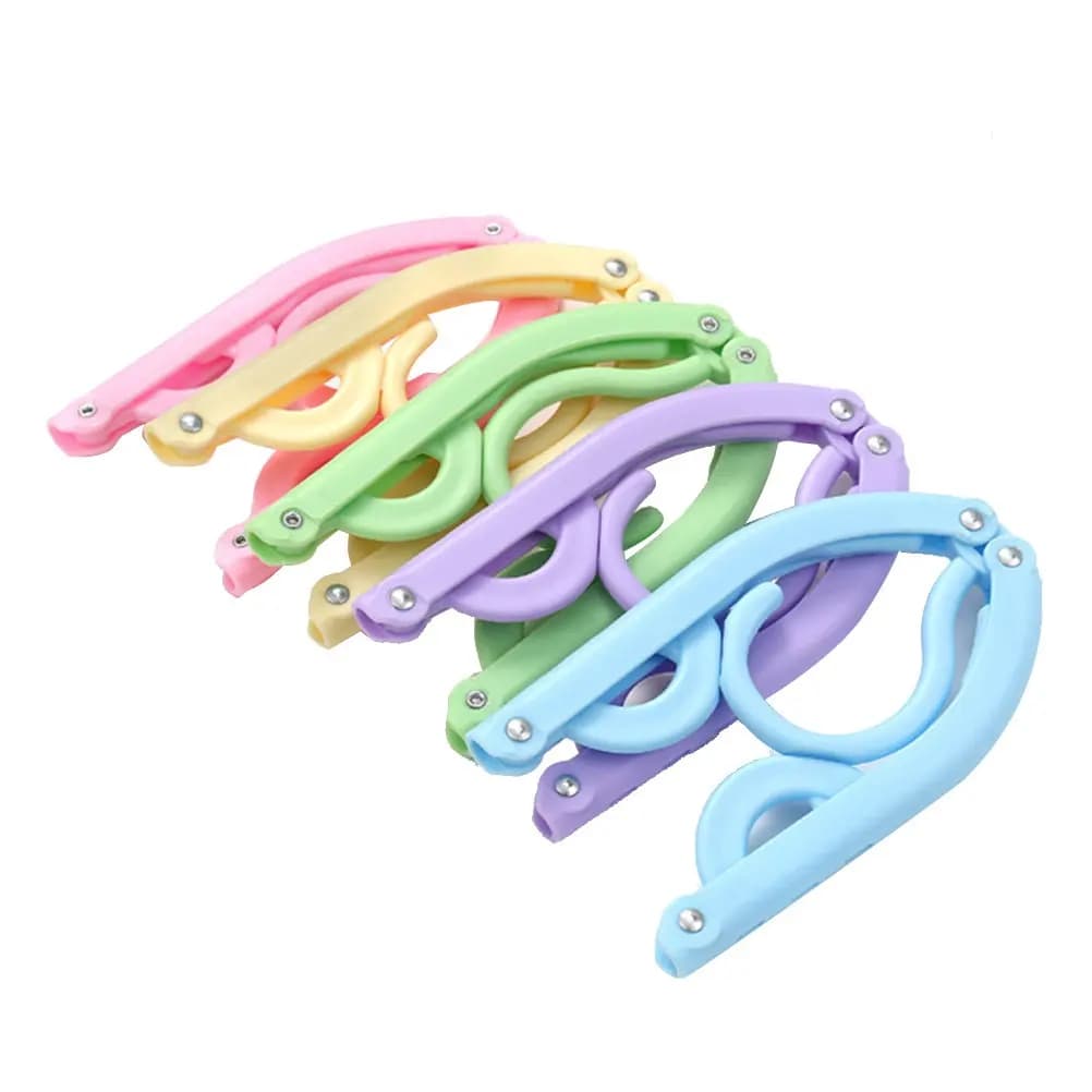 10 PCS Business Trip Clothes Hangers Foldable Rack Drying Portable Multifunctional