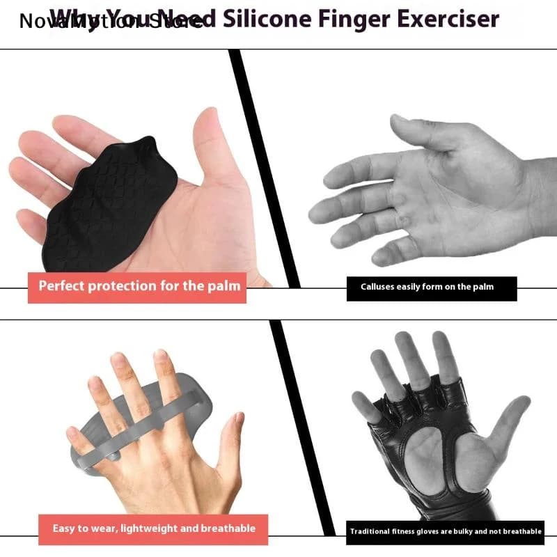 [NM]1 Pair Unisex Fitness Gloves Anti Slip Silicone Training Grip Conforms To Ergonomics Or Weight Lifting Pull-Ups Gym Training