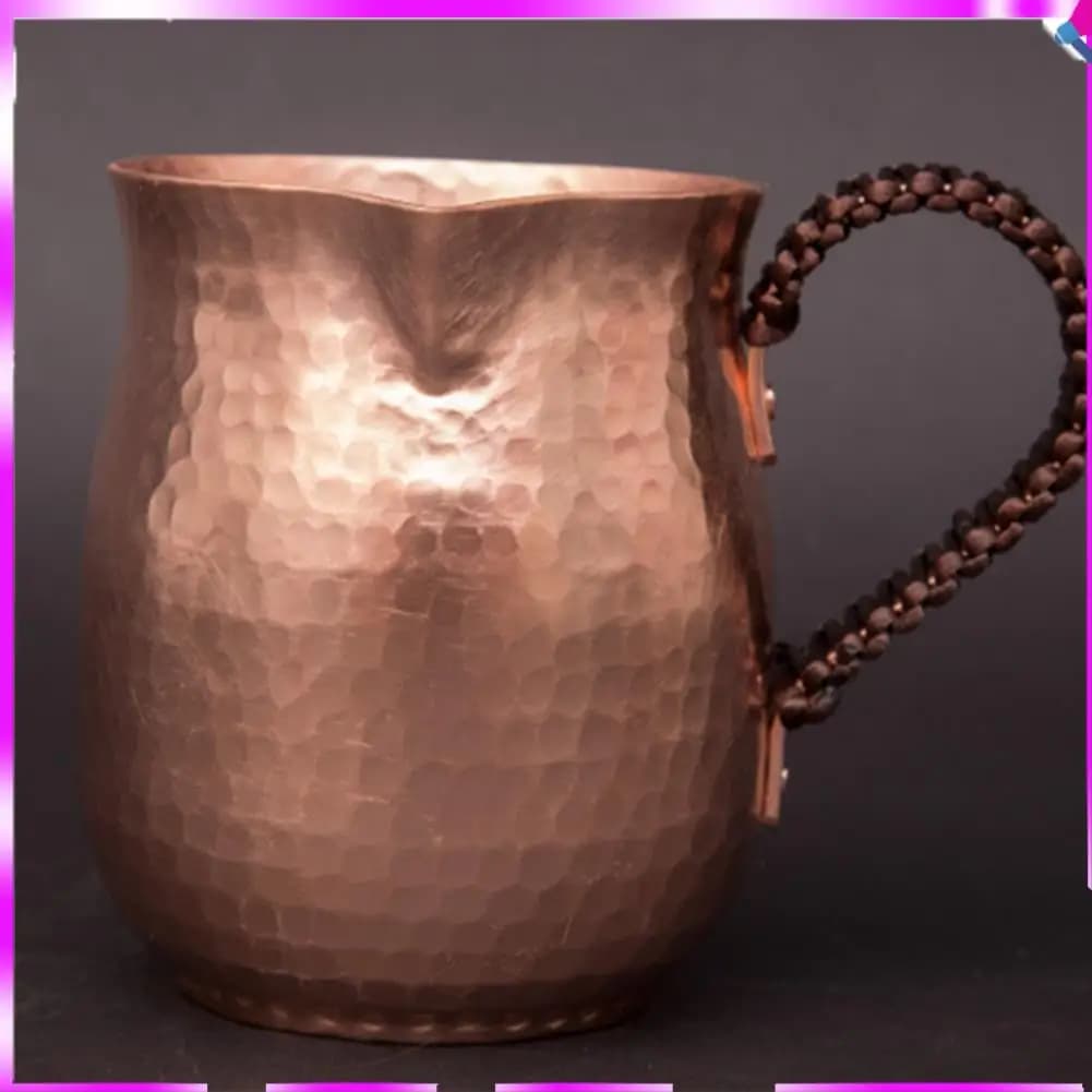 N96R 800Ml Rame Puro Latte Brocca Tazza di Latte Caldo Tazza di Rame Pentole di Acqua Bollitori Martello Artigianato Drinkware Stoviglie