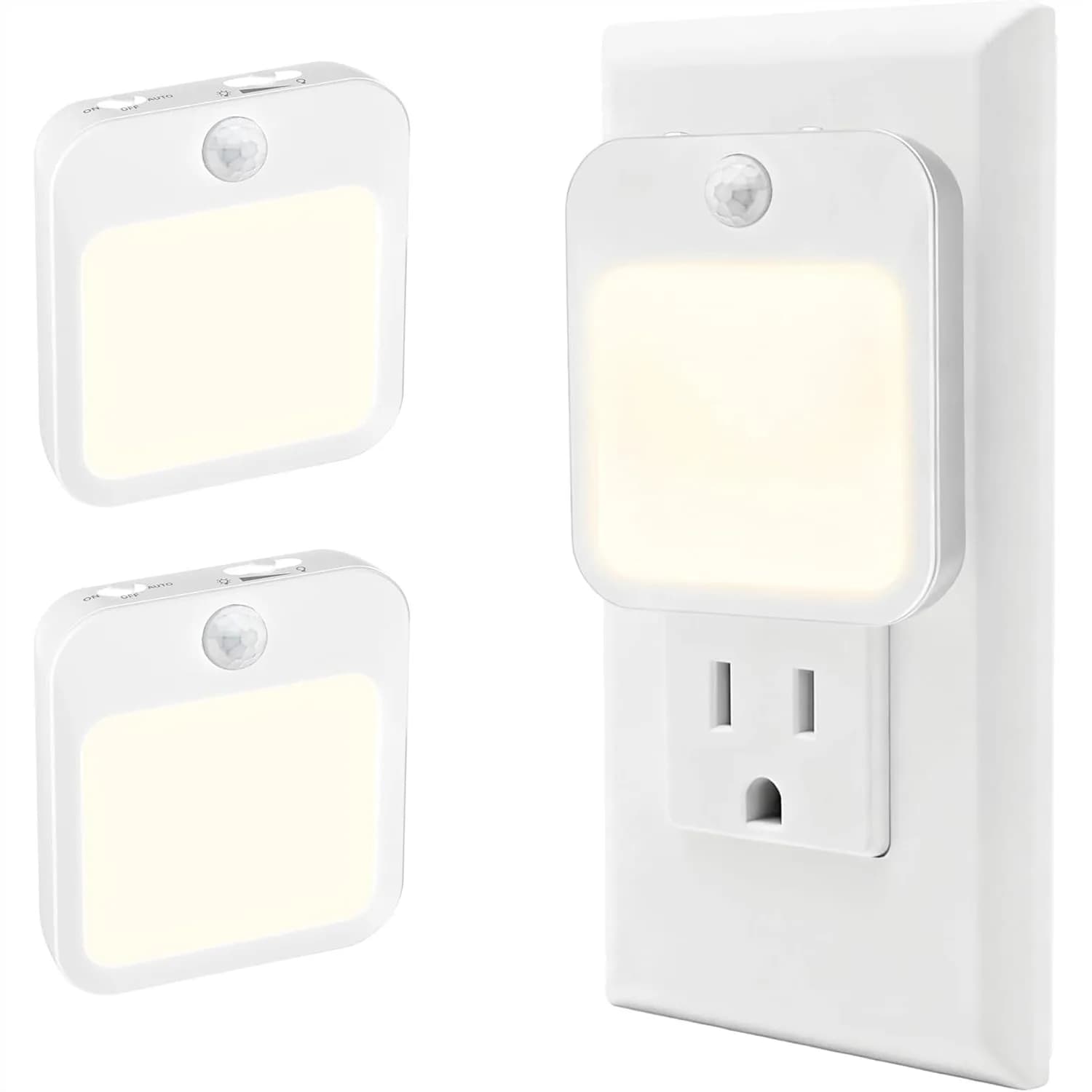 Luce Notturna con Sensore di Movimento, LED dal Tramonto all'Alba con Regolazione Continua, Accensione/Spegnimento Automatico per Camera da Letto, Corridoio, Bagno, a Risparmio Energetico