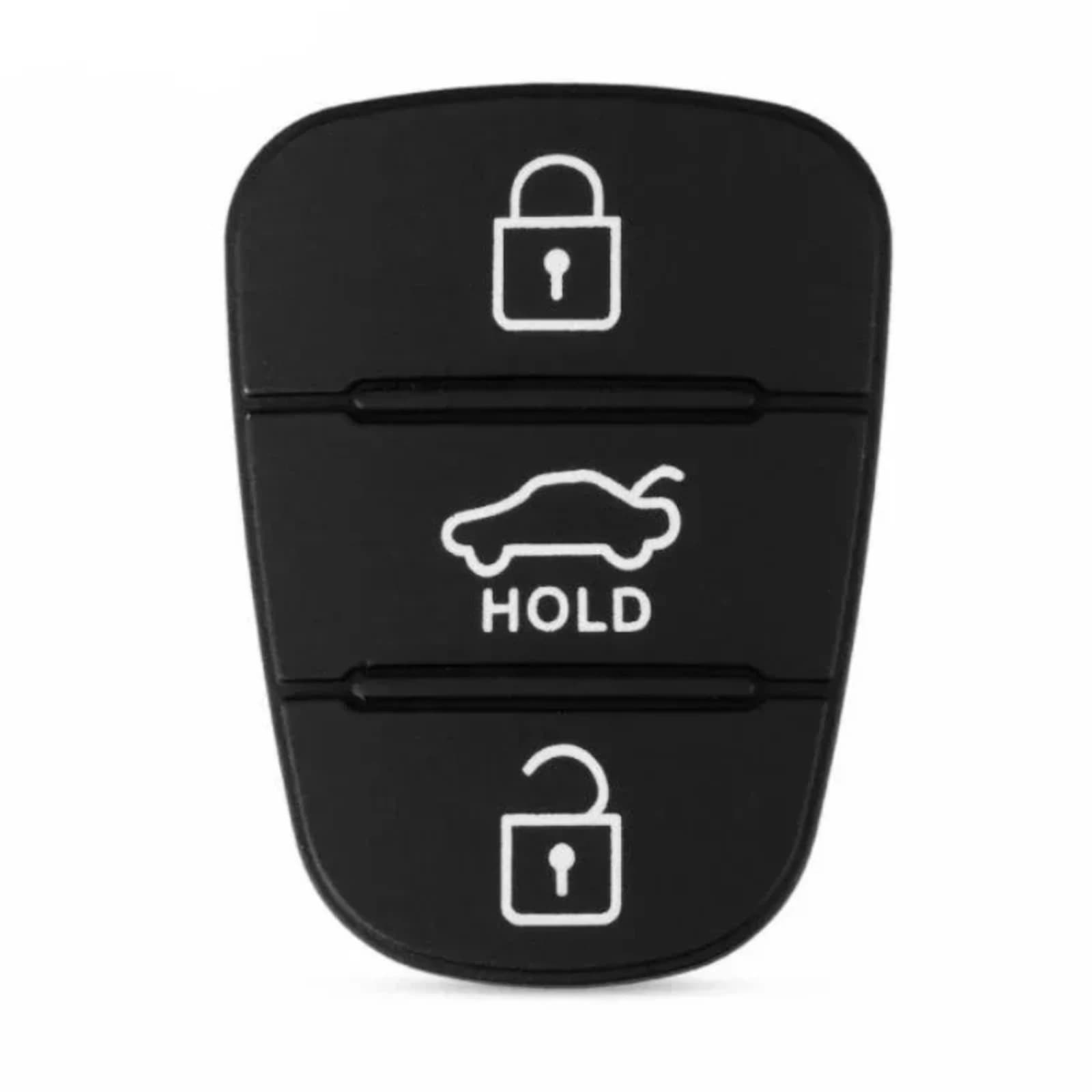Chiave dell'auto Borsette Fob Pad In Gomma 3 Bottoni A Distanza Misura per Hyundai Solaris Accent Tucson l10 l20 l30 IX35 Kia K2 K5 Rio Ceed Chiave caso