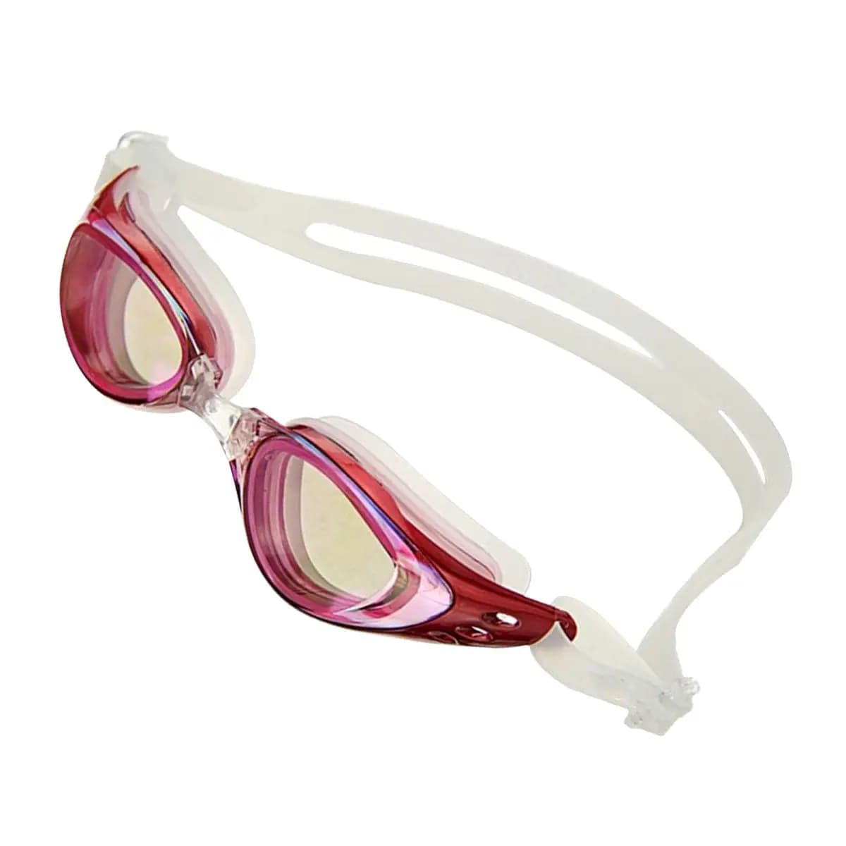 Dl603 Red Unisex Adult Anti-Fog Swimming Goggles Ergonomic Silicone Seal Adjustable Non Fogging Uv Protection Swim Glasses