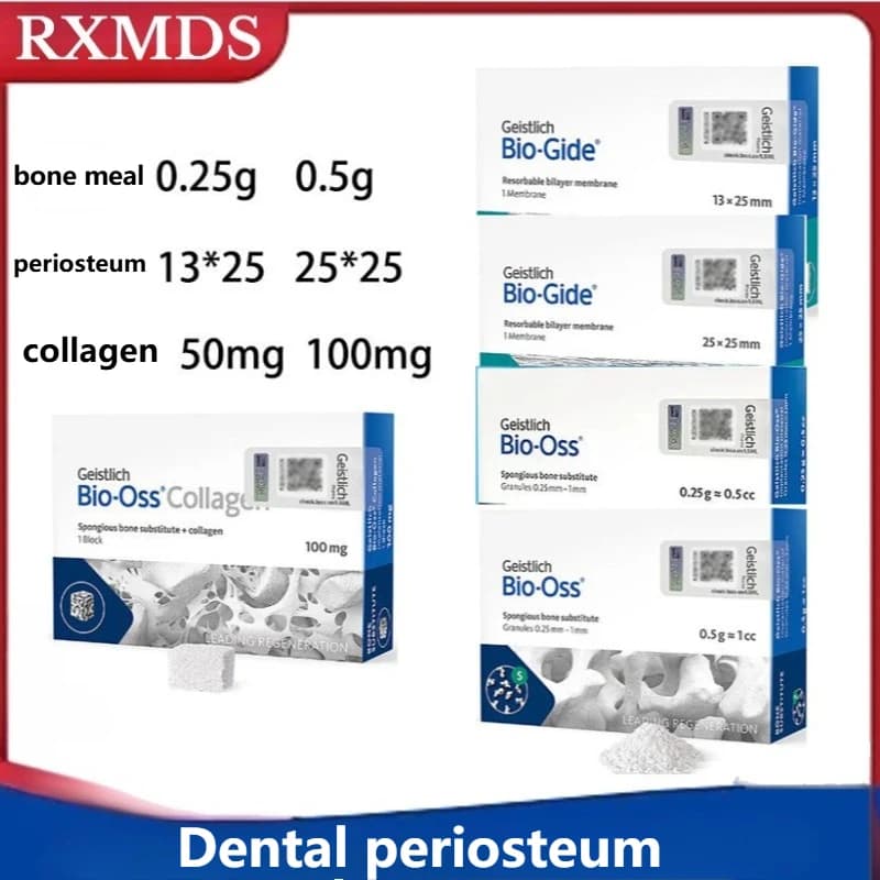1box Dental Geistlich Bio-Oss Bone Powder Absorbable Biofilm Dental Restorative Natural Bioactive Bone Graft GBR Collagen
