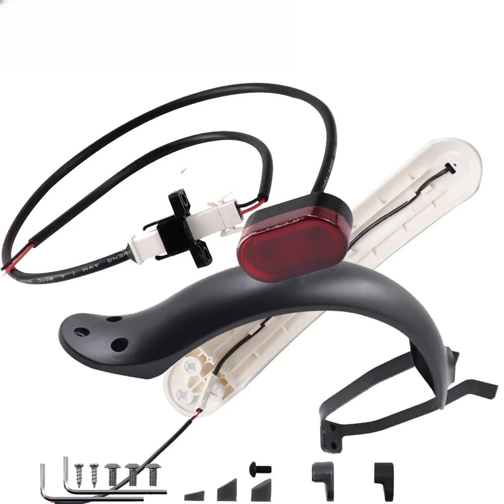 Per Xiaomi Mijia M365/Pro Scooter elettrico Parafango Parafango con fanale posteriore Protezione posteriore Staffa alare e parti del cavo