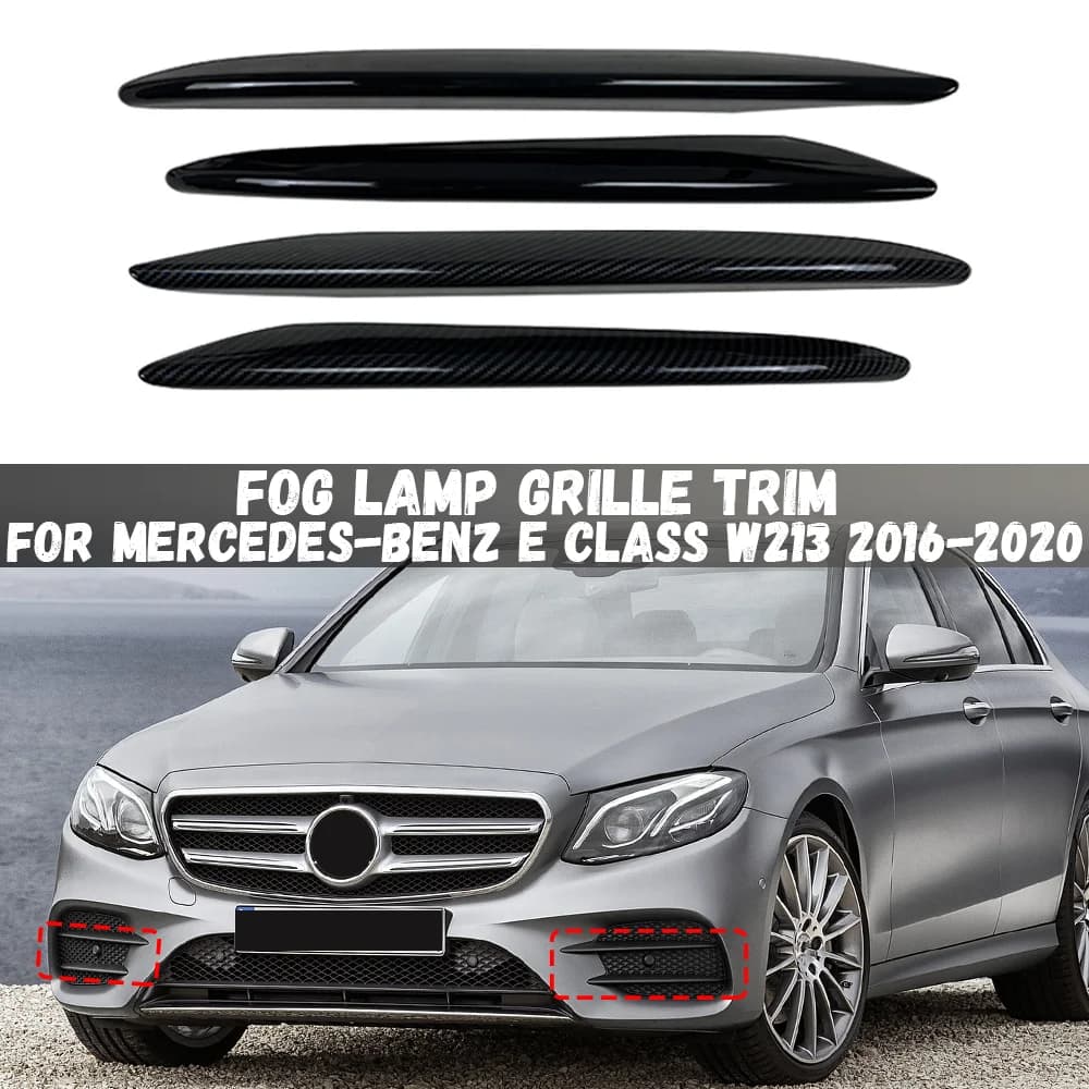 For Mercedes Benz class E W213 E200 E260 E300 2016-2020 front air knife fendinebbia grid modification Trim
