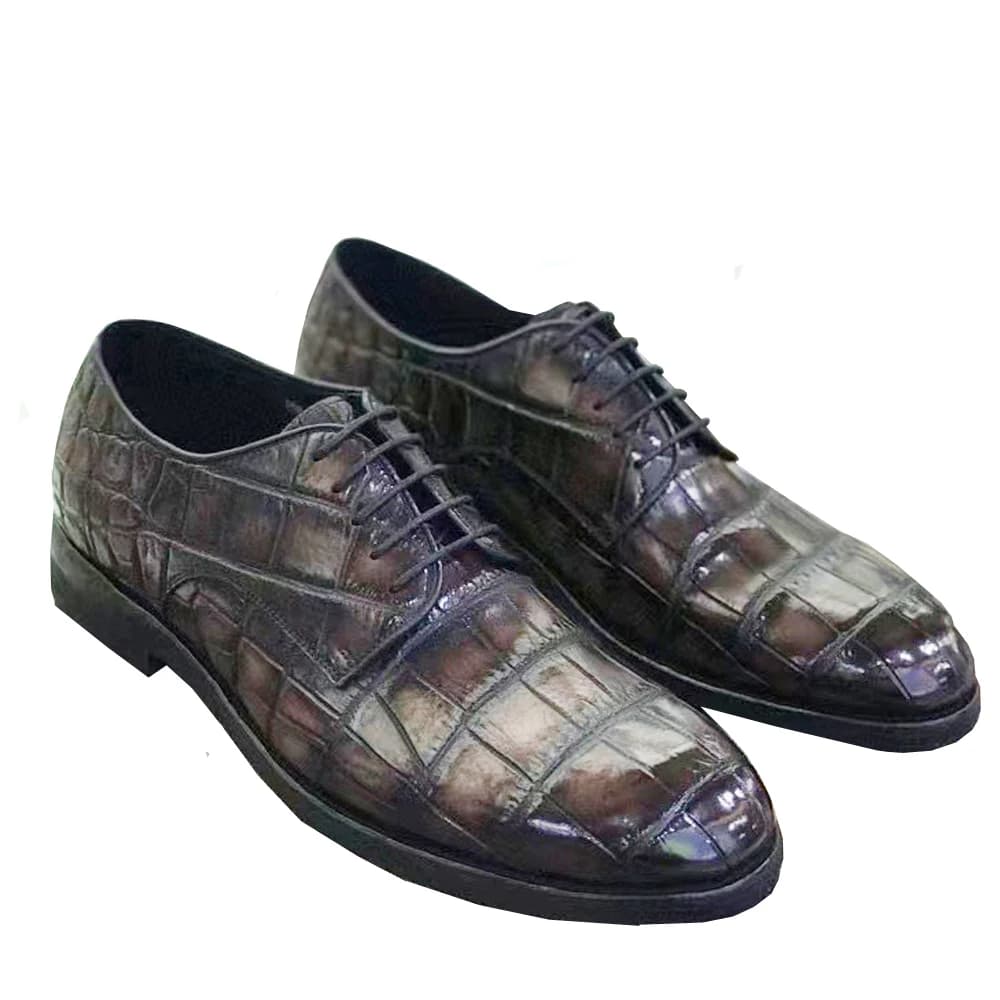 jiumufushi scarpe formali da uomo scarpe da coccodrillo maschili pennello colore moda