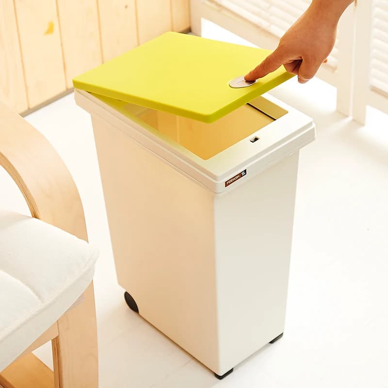 ‌ Bidone della spazzatura touch-open: cestino della spazzatura moderno per bagno/cucina, pedale step-on, design sottile, organizer per casa/ufficio