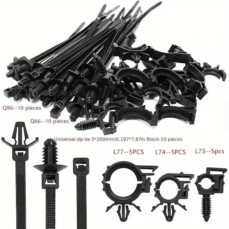 45 pezzi cavi di fissaggio autobloccanti universali organizer clip per cavi per auto fascetta per cavi con montaggio a pressione con clip per instradamento cavi per auto
