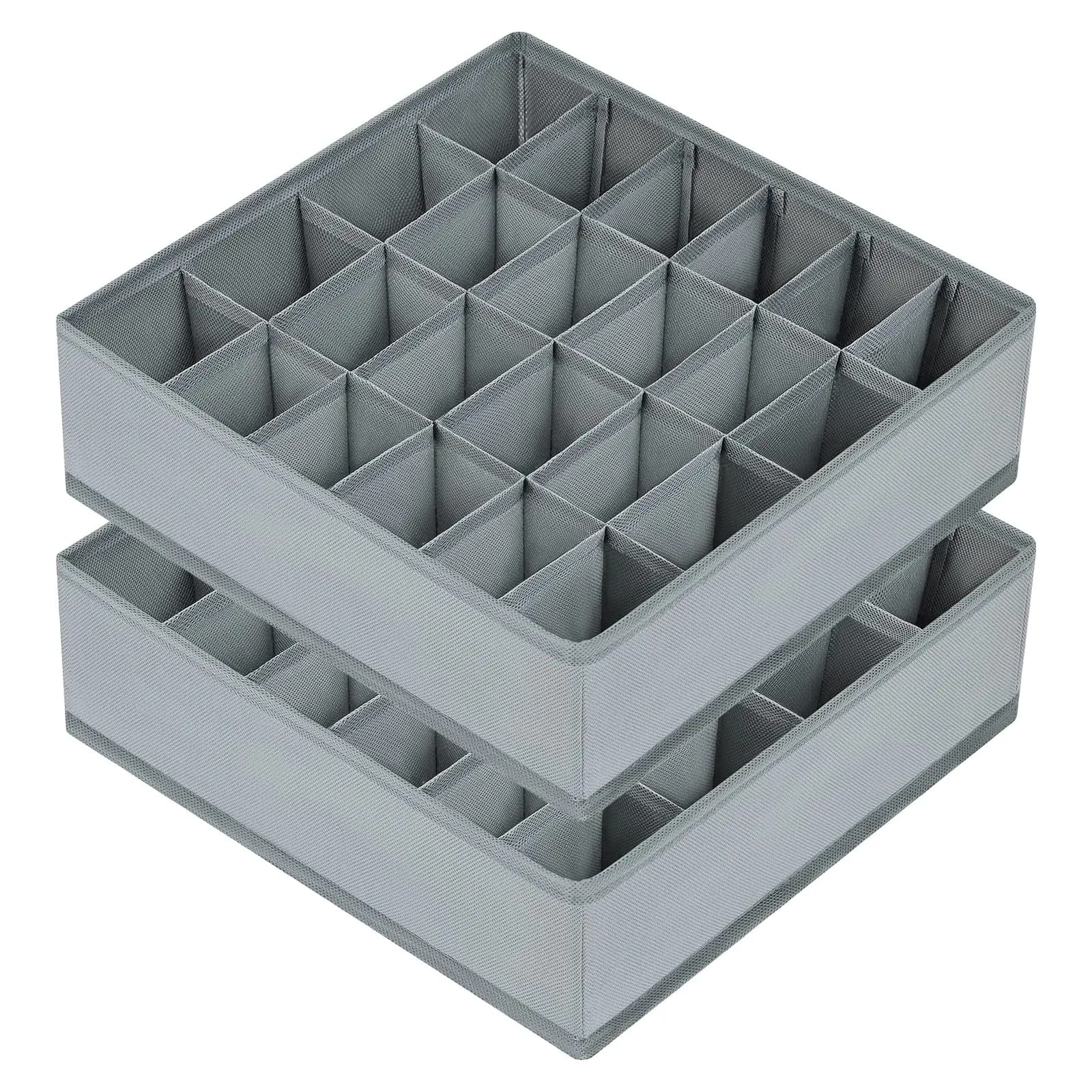 24 Grid Drawer Underwear Storage Organizer Sock Handkerchief Belt Tie Closet Classification Separator Box