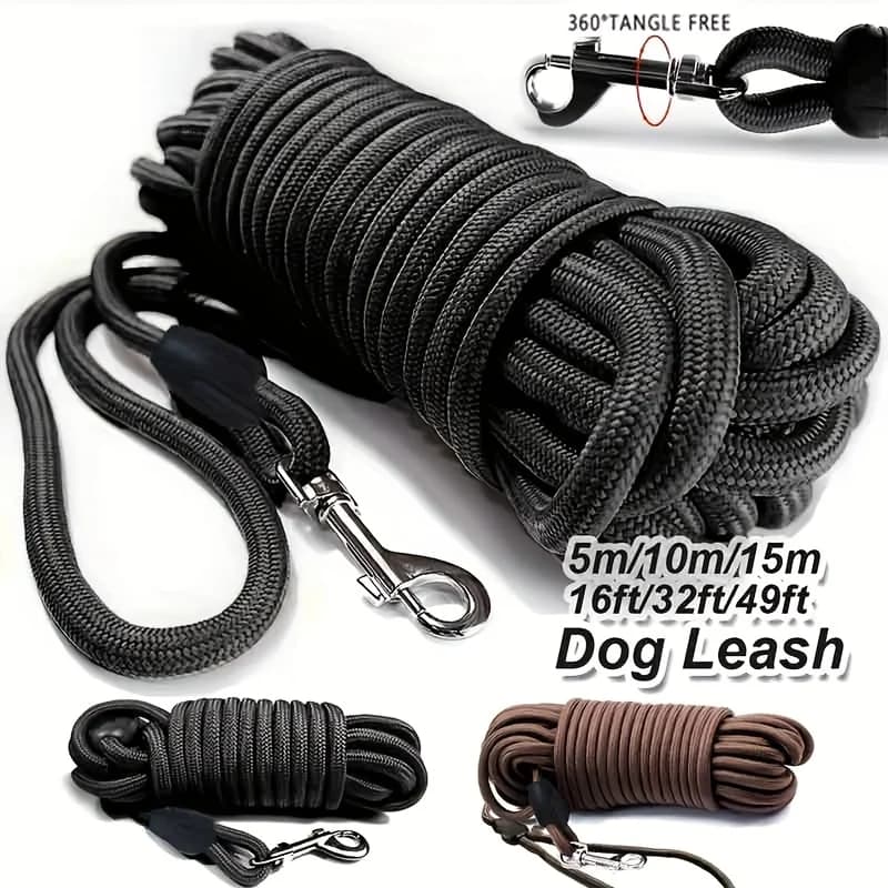 360 ° Guinzaglio Lungo Anti-Groviglio per Cani, in Nylon con Fibbia Metallica, per Cani di Piccola e Grande Taglia per Passeggiate all'Aperto