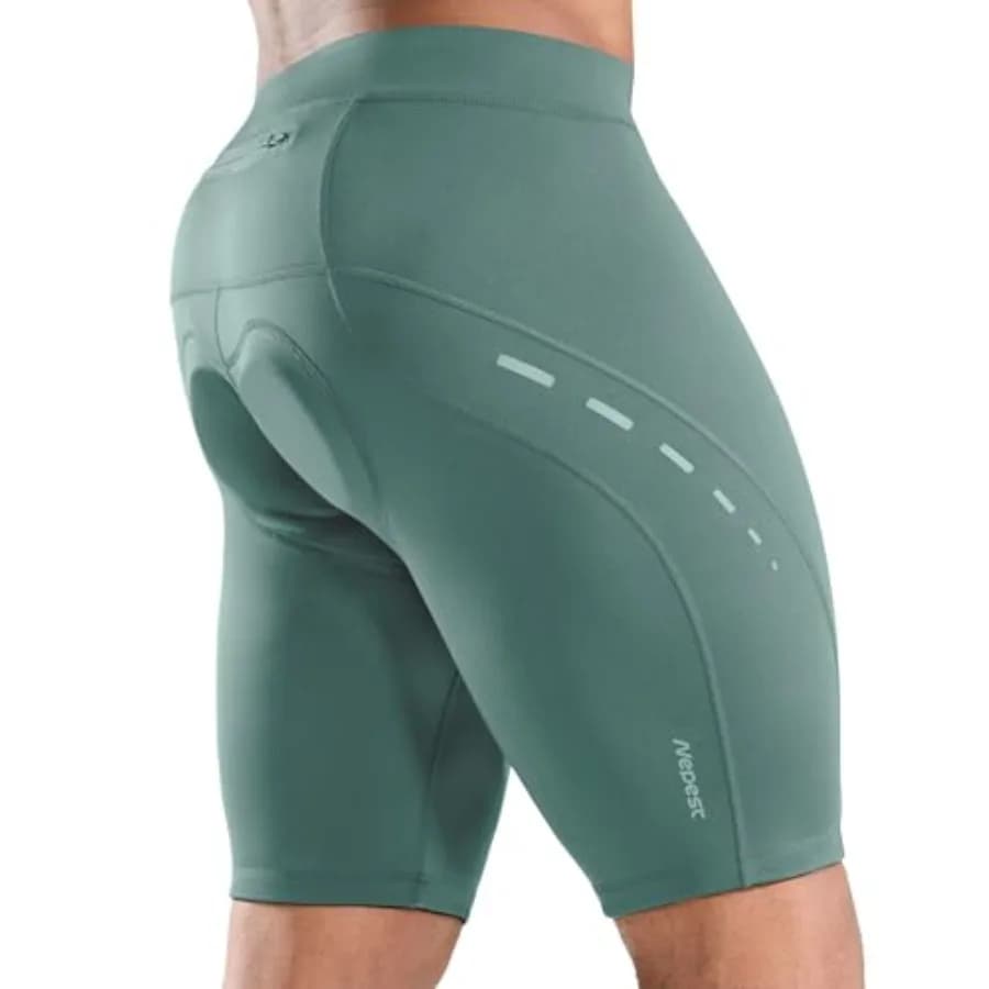 Pantaloncini da Ciclismo Nepest per Uomo, Imbottitura 4D, per Bici da Strada e Mountain Bike, con Tasche con Cerniera