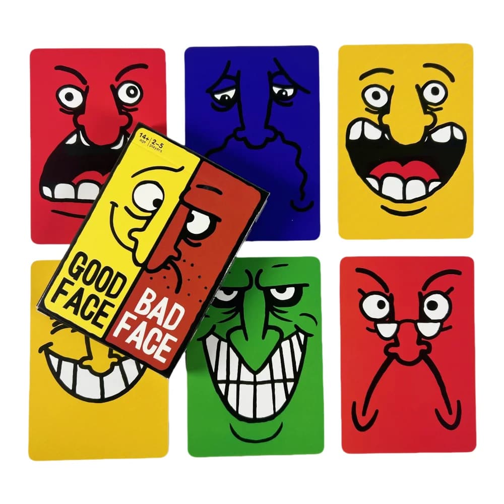 Good Face Bad Face Card Game: Gioco di Carte Divertente per Feste e Viaggi in Famiglia
