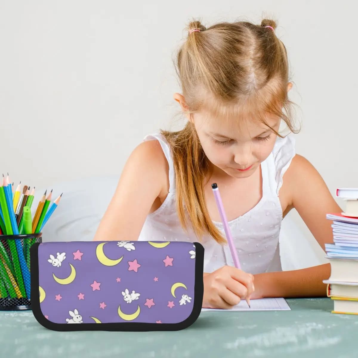 Rabbit Of The Moon Pencil Cases Pencil Pouch Big Capacity Pen Box Pencil Bag for Boy Girl Gifts