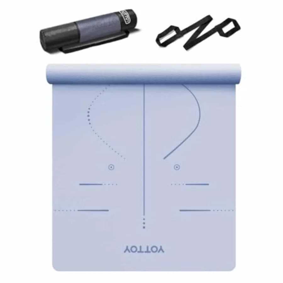 Tappetino Yoga 183x81x0,8 cm Extra Largo Antiscivolo per Esercizi Fitness, Tappetini Yoga Ecologici in TPE per Donne e Uomini, Allenamento a Casa