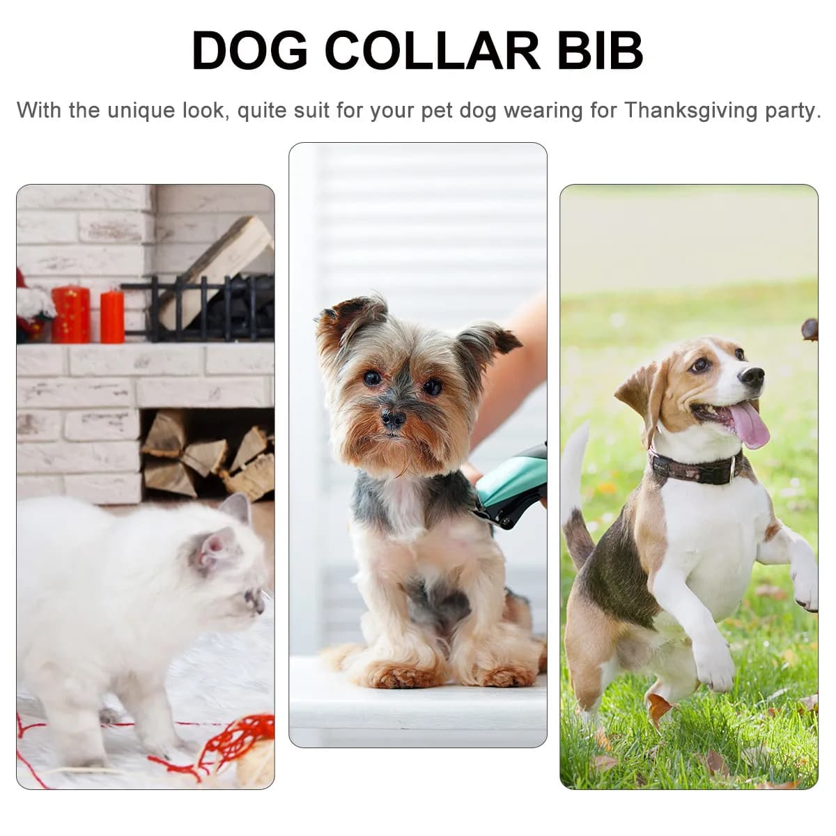 Sciarpa Decorativa per Collare Cane, Bavaglino Assorbisaliva, per il Ringraziamento e l'Autunno, Leggero, Elegante, Facile da Indossare, Confortevole e Traspirante per Animali Domestici