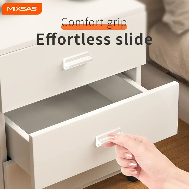 Maniglie Invisibili Autoadesive MIXSAS in Silicone Morbido, Trasparenti per Finestre, Armadi, Cassetti, Porte Scorrevoli, Decorazione Mobili