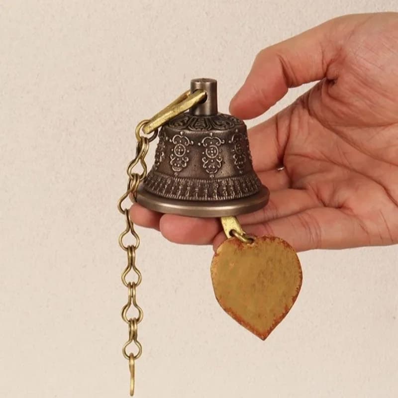 Nepalese Brass Wind Bells Nepal Meditation Handmade Mini Wind Chime Handicraft Decor Tibetan Bell Healing Percussion Instruments