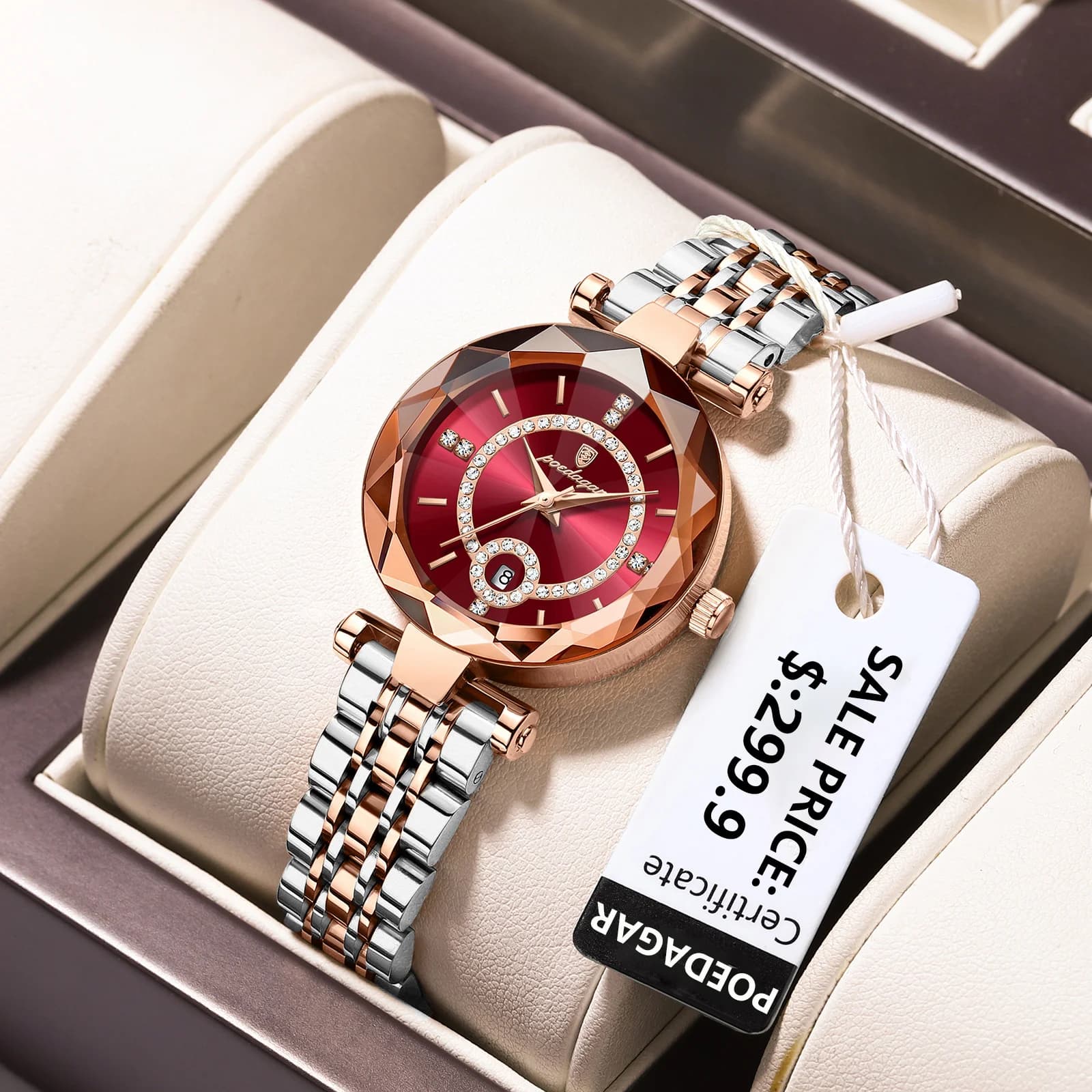 POEDAGAR New Women's Fashion Watches Quartz Women's Watch with Waterproof Stainless Steel Date Luxury Elegant Women's Wrist Watch