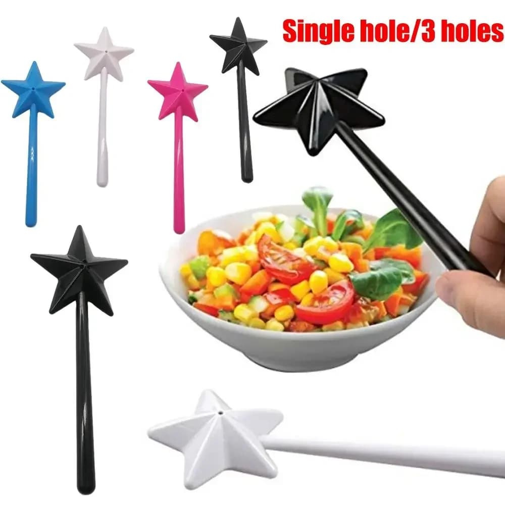 Agitatori di sale e pepe portatili riutilizzabili Magical Star Wand Dispenser di spezie Set di Shaker per condimenti forniture per barbecue da cucina e da pranzo