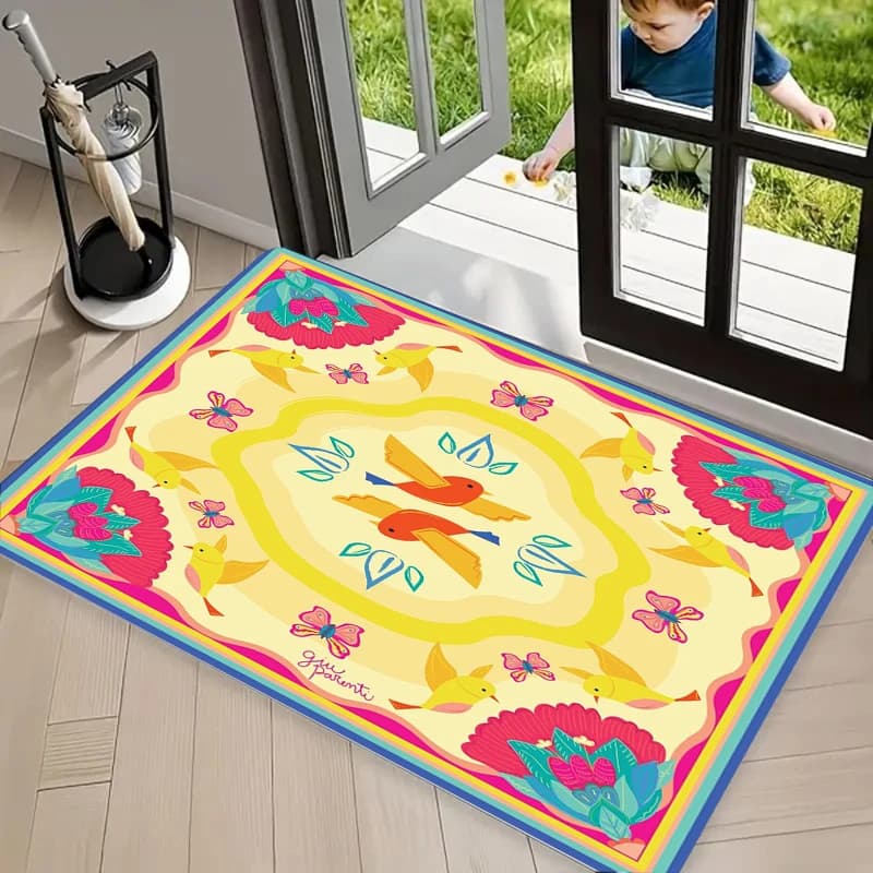 Tappetino per porta con motivo animale simpatico cartone animato, tappeto antiscivolo, decorazione per la casa, per soggiorno, camera da letto, cucina, bagno, ingresso