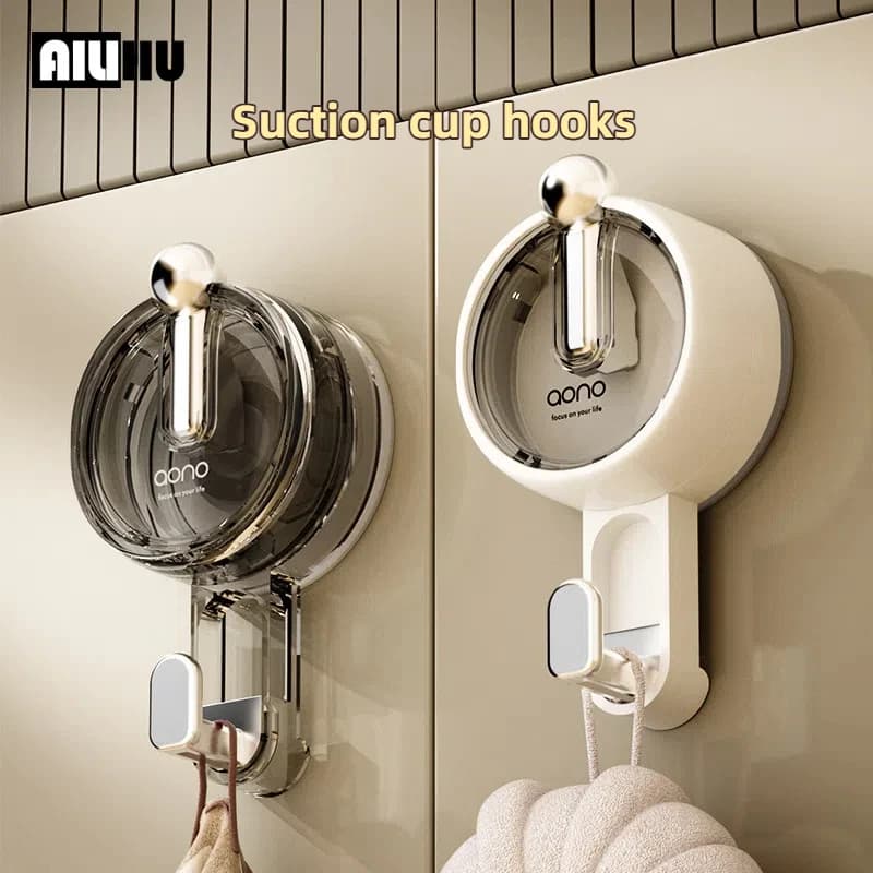 Ganci a ventosa per riporre la casa, ganci da bagno rimovibili, installazione con un solo tasto e uso ripetuto, contenitori da cucina