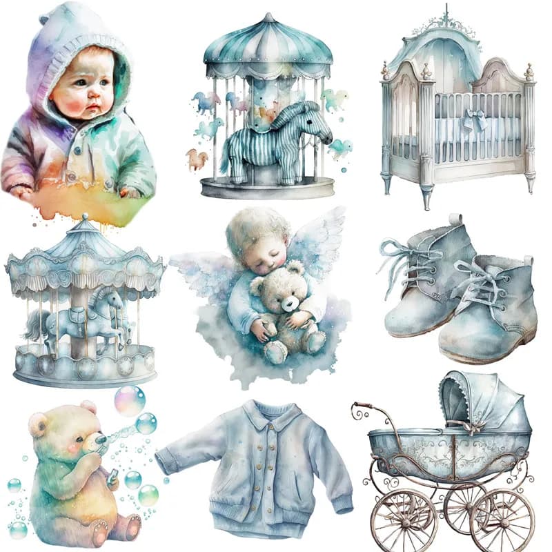 12 pezzi/pacco adesivo per abbigliamento giocattolo carino per bambini adesivi decorativi per album di scrapbooking artigianali fai da te