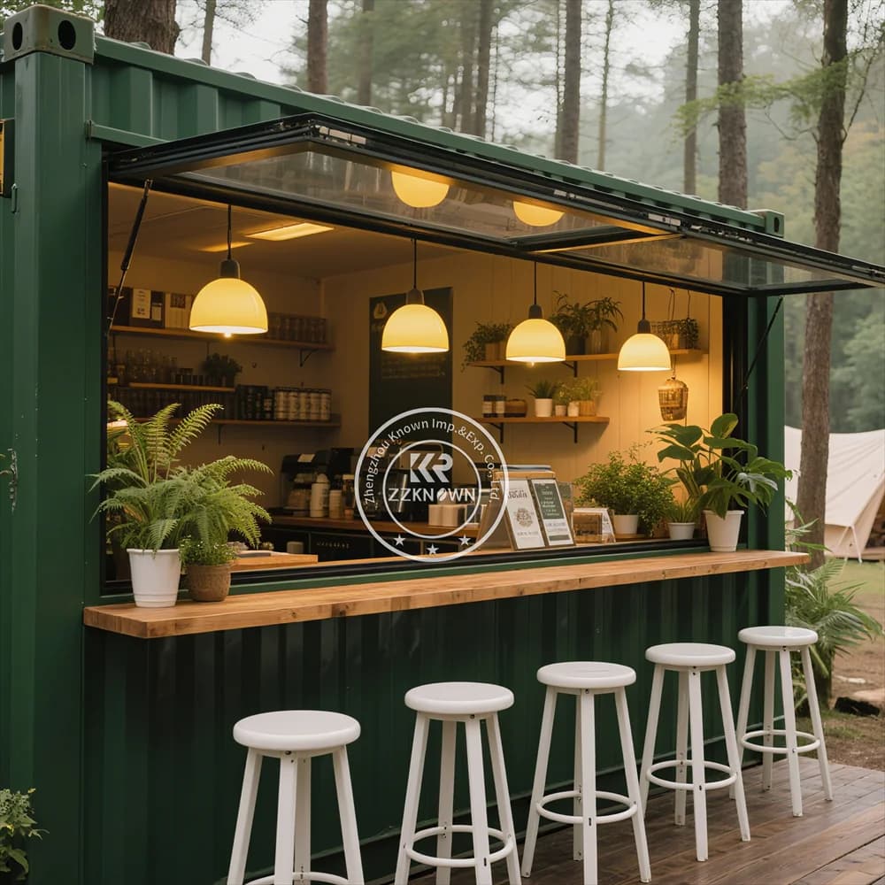 Contenitore prefabbricato di alta qualità per ristorante, design personalizzato, bar contenitore, chiosco portatile per fast food, bar contenitore per spedizione da 20 piedi