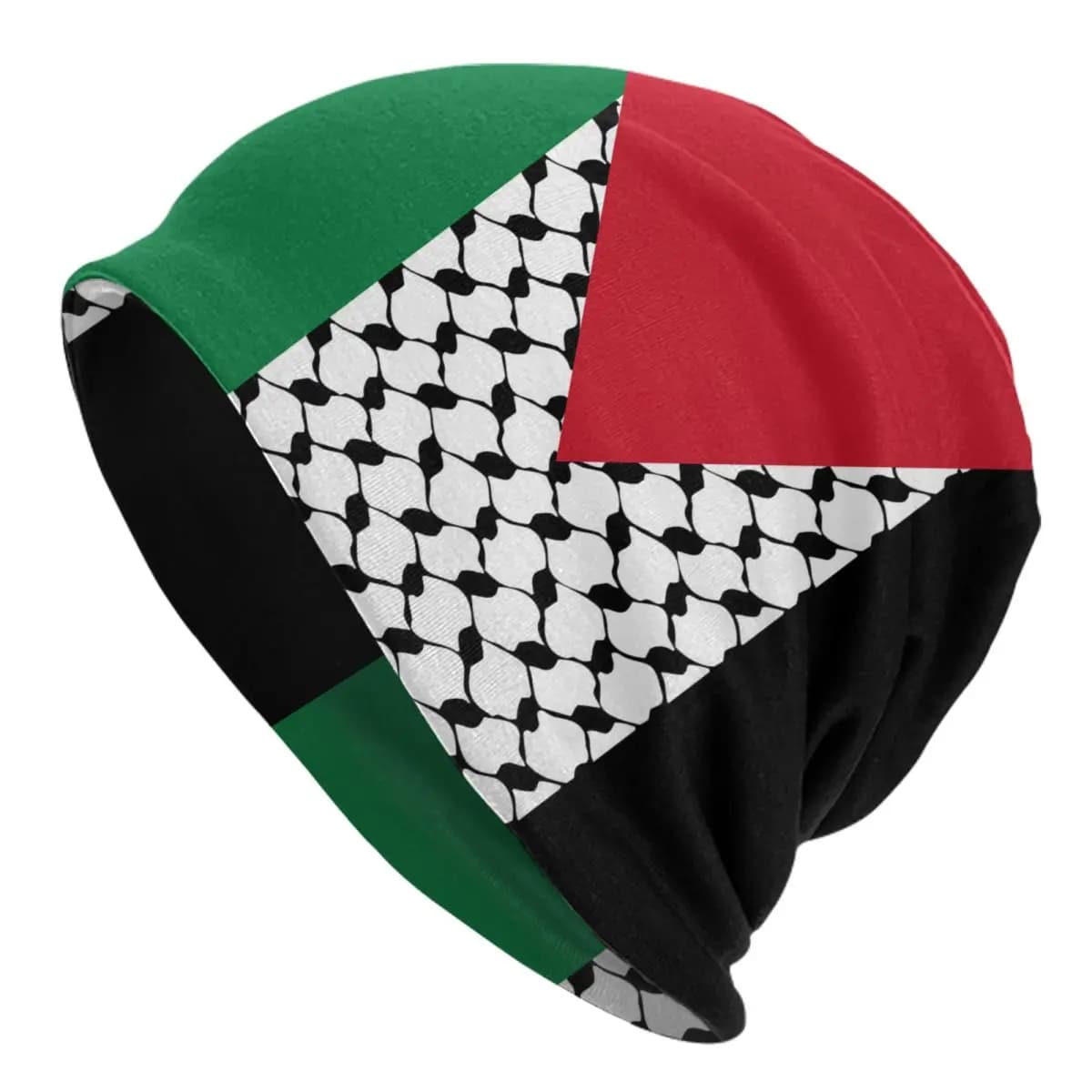 Cappelli del cofano della palestina Goth Street palestian Hatta Kufiya Keffiyeh Pattern Skullies berretti cappelli Unisex Spring Head Wrap Cap
