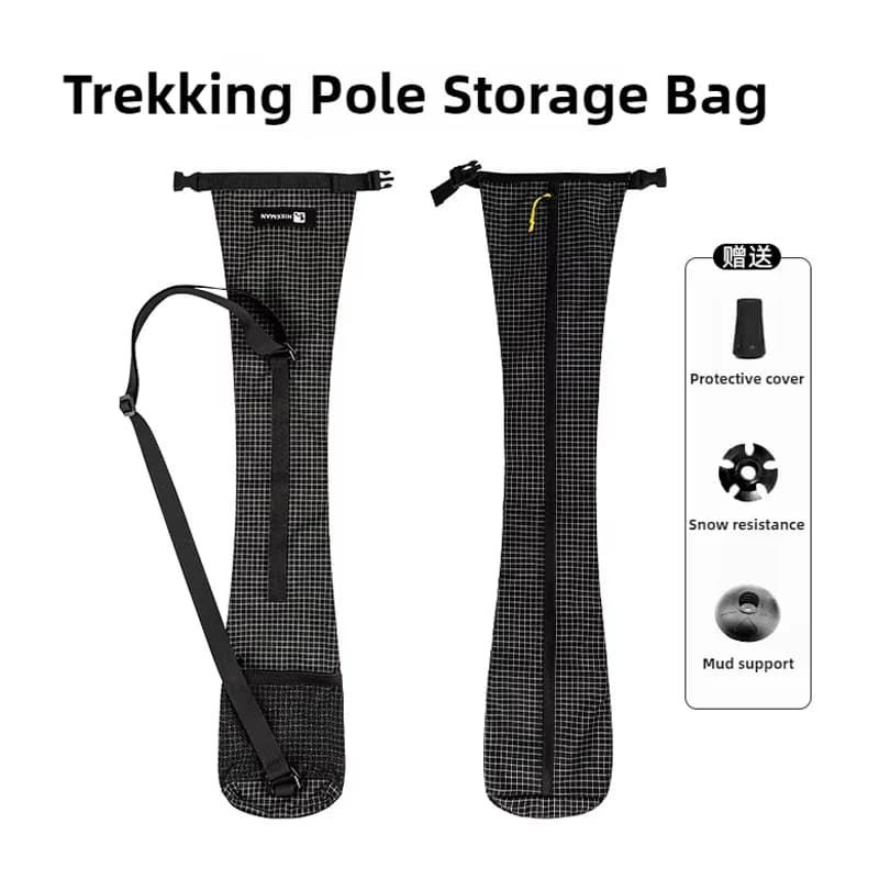 Waterproof Dyneema trekking pole bag with long shoulder strap for outdoor hiking equipment accessories