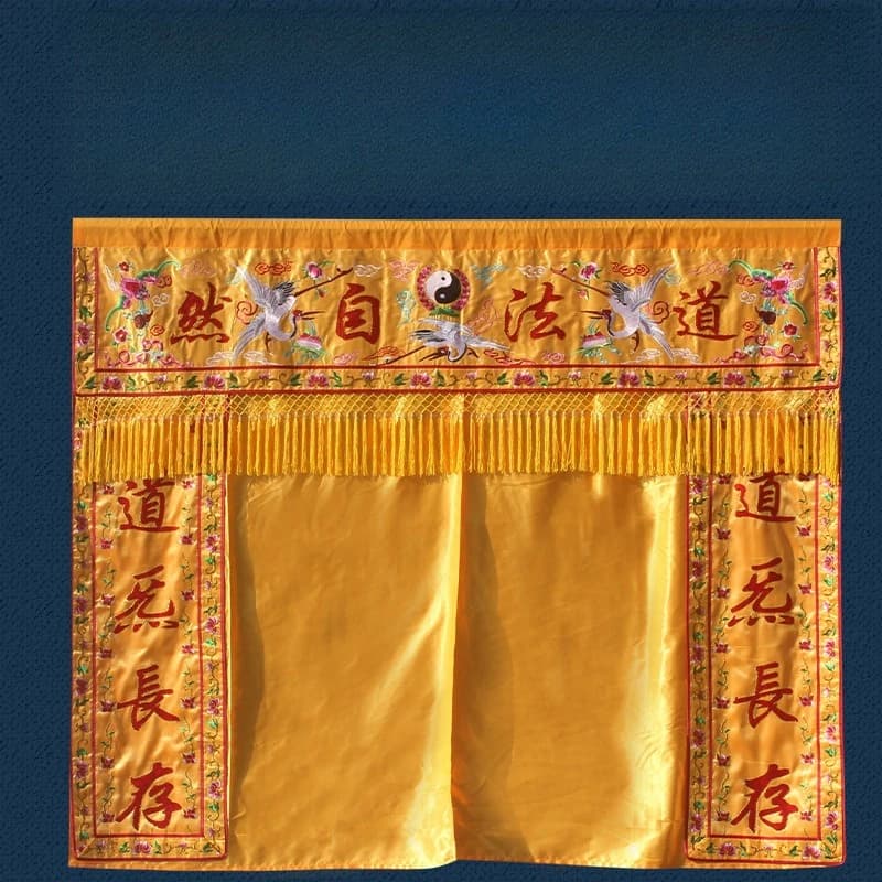 Cz blocking curtain satin embroider craftsmanship nature longmen dragon tent banner patchwork couplet niche door curtain