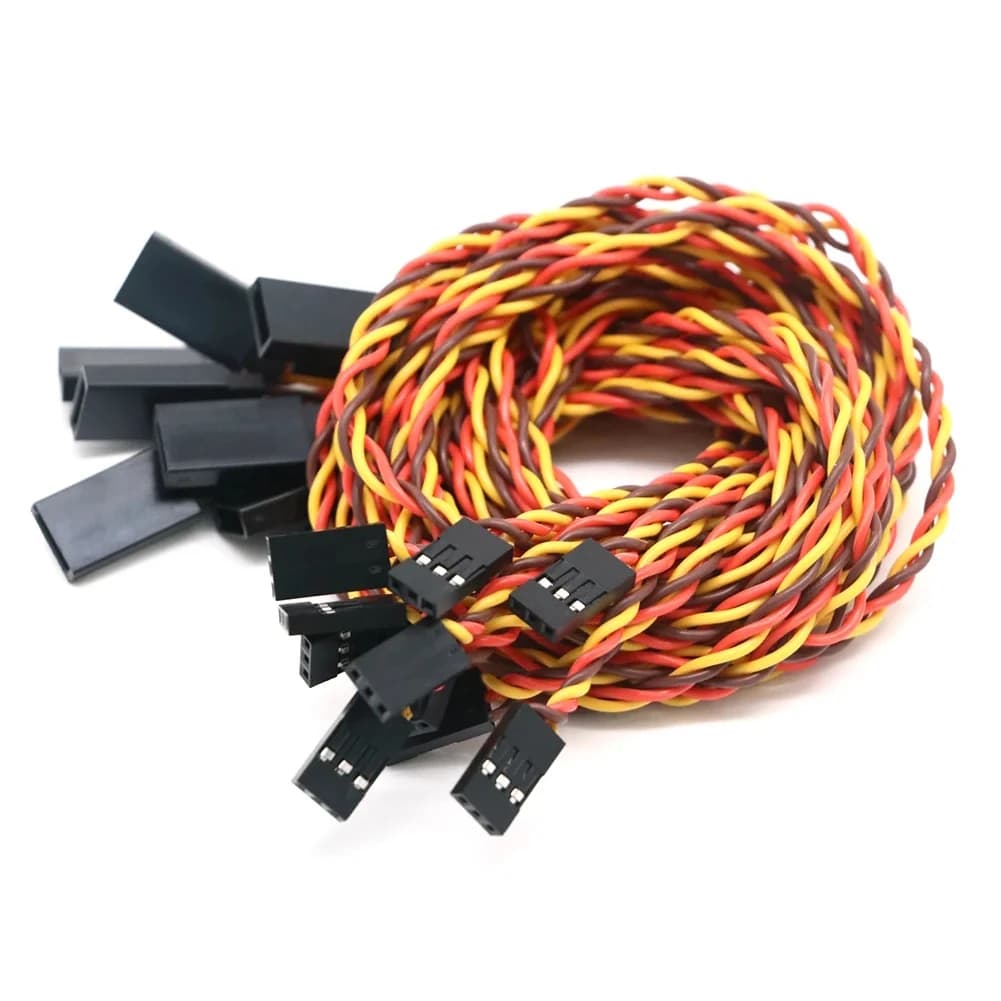 50PCS JR Futaba 22AWG 45CM 50CM Anti-Interferenza Maschio A Femmina Servo Cavo di Prolunga Cavo Intrecciato Per RC Drone parti di aerei