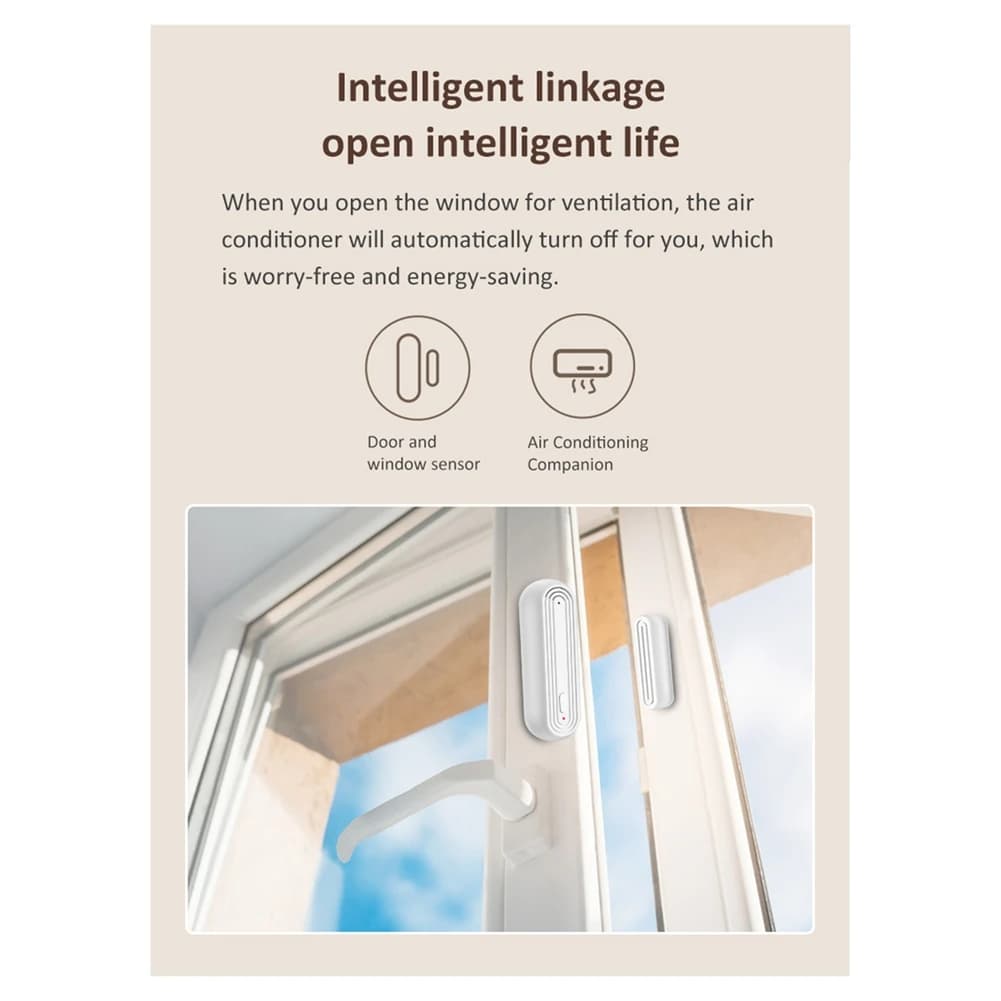 N93R Tuya Wifi Smart Door Sensore magnetico App Controllo USB Wireless Sensore per porte e finestre Rilevatore di allarme magnetico per porte