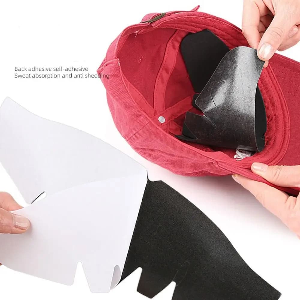 5pcs Portable Prevents Stains Hat Sweat Liner Self-Adhesive Disposable Sweat Shields Durable Sweatband Fitness