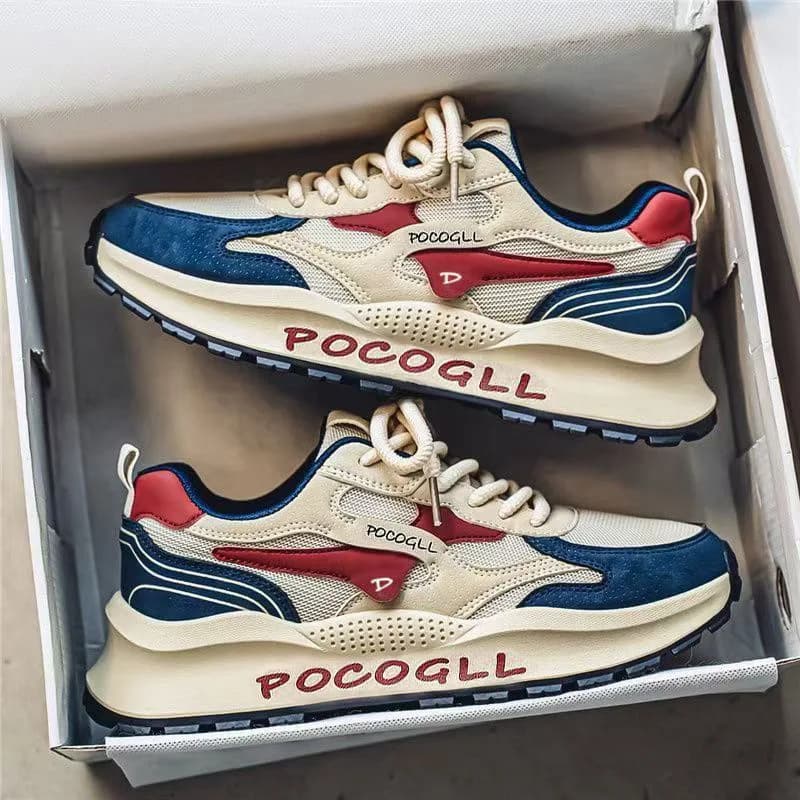 2026 New Men Retro Hong Kong Style Dad Shoes Breathable Mesh Odor Resistant Height Increasing Platform Sneakers Winter Versatile Trendy Athletic Casual Walking Trainers