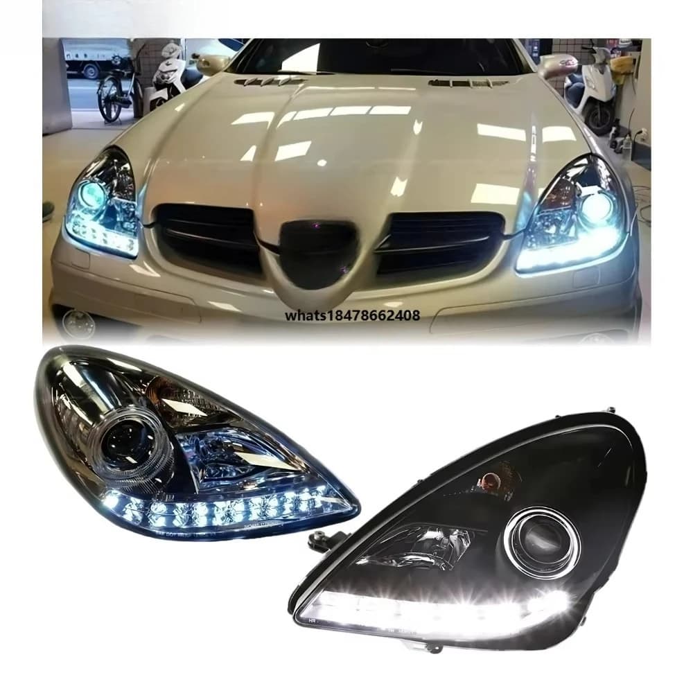 Fari HETOP SLK R171 2004-2012 con DRL LED, Indicatori di Direzione, Gruppo Ottico Modificato, Accessori Auto per Benz
