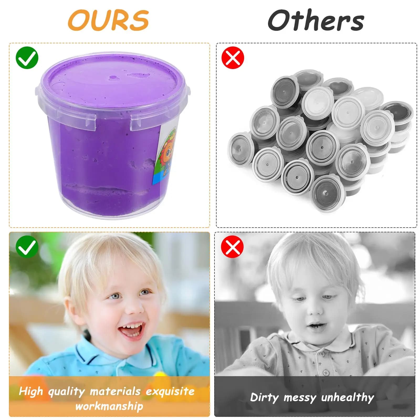 2Pcs Ultra Light Clay DIY Pure Color Resin Material Educational Plaything Modeling Dough Creative Fun Kit
