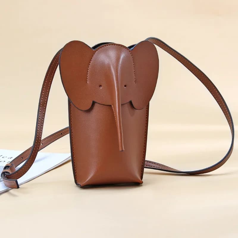 Borsa a tracolla per cellulare di moda borsa a tracolla in pelle da donna borsa a tracolla per porta carte di credito borsa a tracolla per donna Elephant Grey