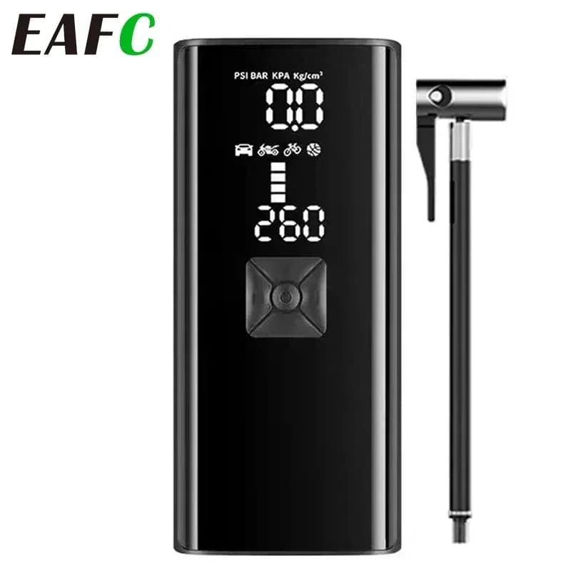 EAFC compressore d'aria per auto a doppio schermo 6000mAh/ 8000mAhWireless gonfiatore per pneumatici pompa di gonfiaggio portatile per auto moto Ball Toys