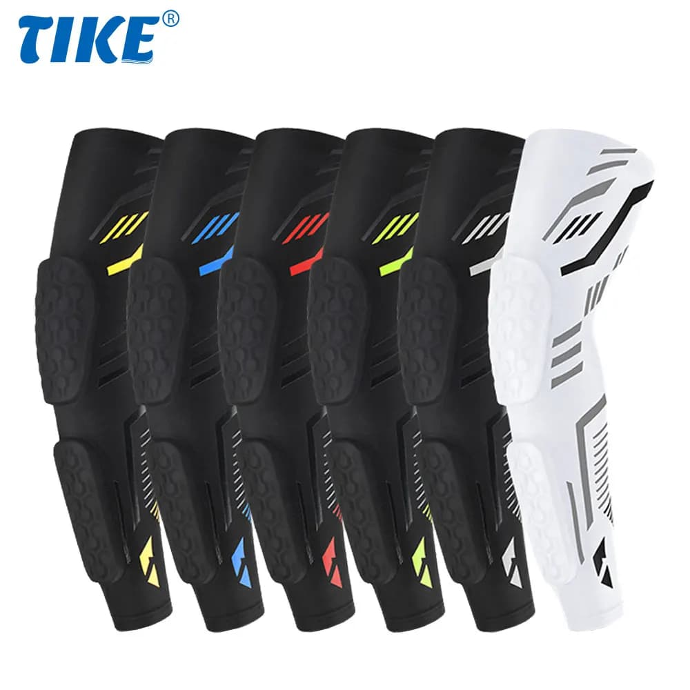 1 pz professional padded sleeves, shockproof bearings for youth and adult elbow for football basketball football