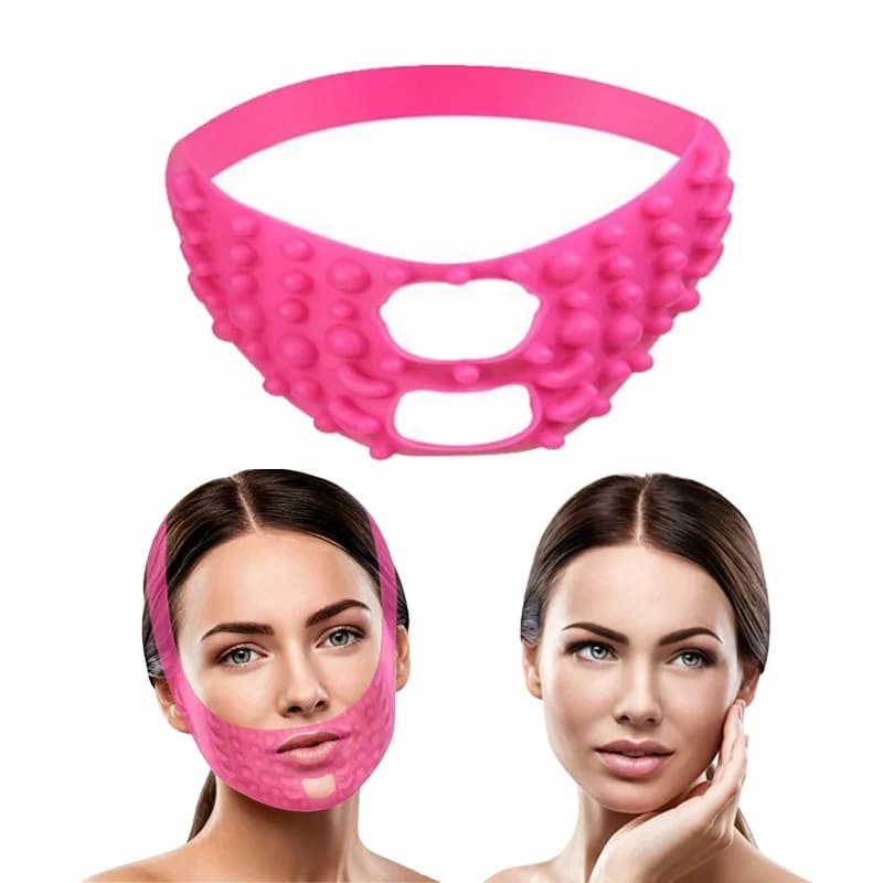 V Face Lifting Mask, Double Mint Reduction, Anti-wrinkles, Sawing, 3D Face Massage in Silicone, Home Use Tool