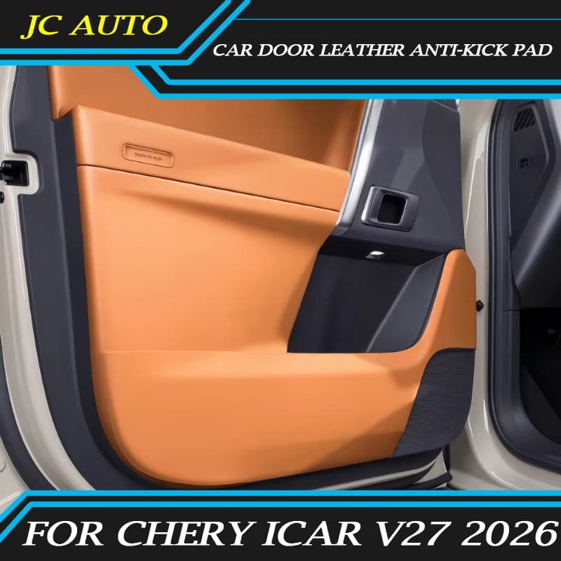 Protezione Anti-Graffio in Pelle per Portiere Auto, Compatibile con Chery ICar V27 2026, Tappetino Protettivo Anti-Graffio per Portiere Auto Modificate, Accessori Interni Auto